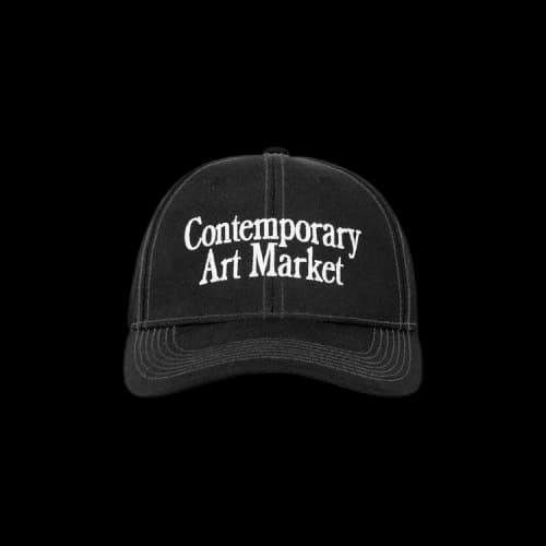 Market Contemporary Art 6 Panel Hat 'Black'