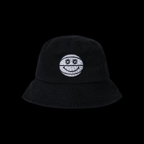 Market Smiley Golf Ball Bucket Hat 'Black'