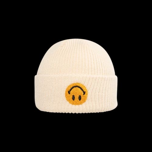 Market Smiley Upside Down Beanie 'Ecru'