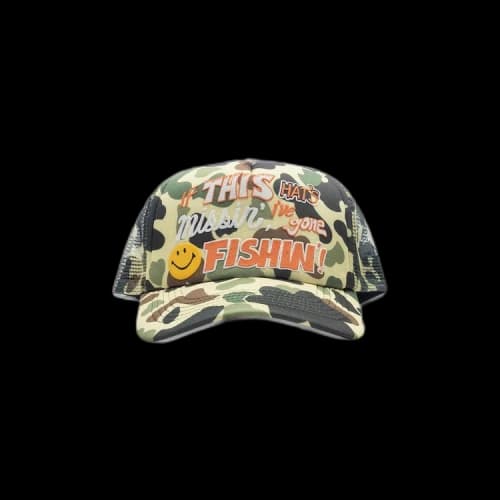 Market Smiley Camo Trucker 'Woodland'