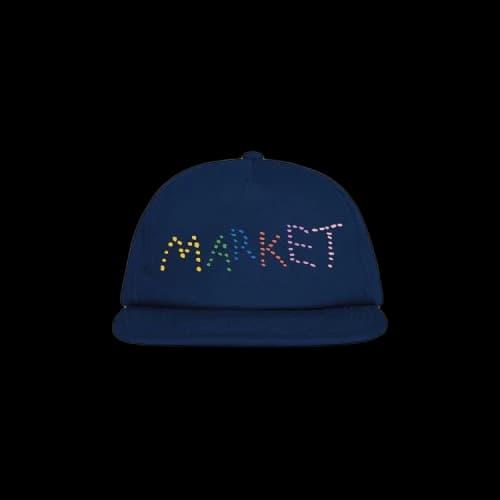 Market Soft Stitch 5 Panel Hat 'Blue'