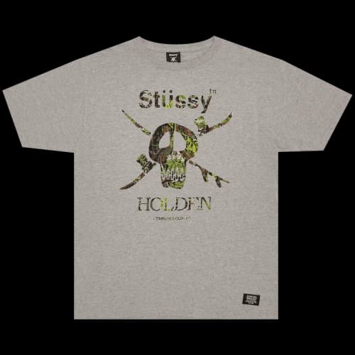 Stussy Camo Snow Skull Tee 'Grey'