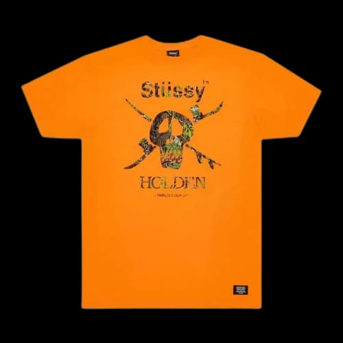 Stussy Camo Snow Skull Tee 'Orange'