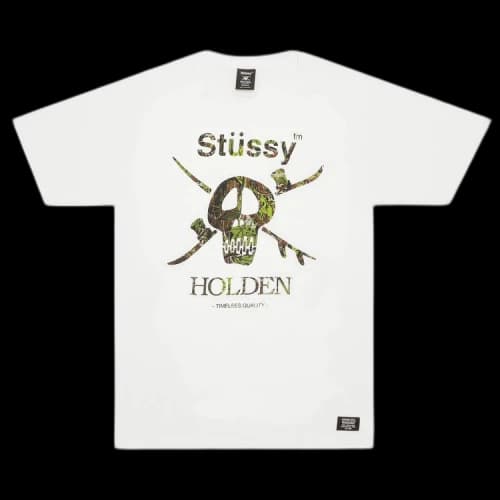 Stussy Camo Snow Skull Tee 'White'