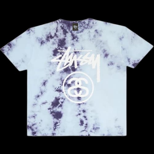 Stussy Storm Stock LNK Tie-Dye Tee 'Blue'