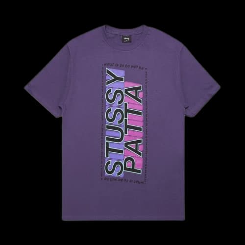 Stussy x Patta What it is to be will be Tee 'Purple'