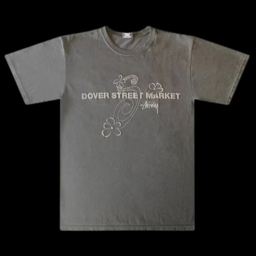 Stussy x Dover Street Market Special Flower 15th Anniversary T-Shirt 'Black'