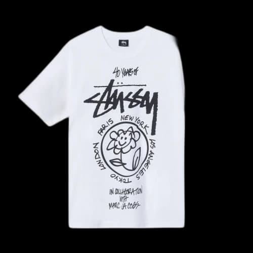 Stussy x Marc Jacobs World Tour Collection T-Shirt 'White'