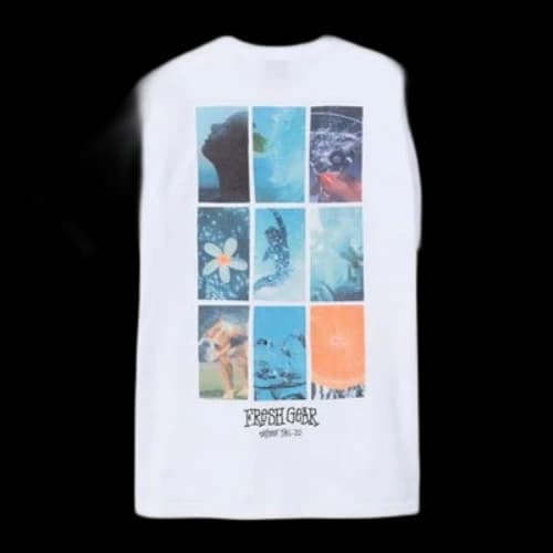 Stussy FALL 20 Campaign Tee Printing Ocean Short Sleeve Unisex White