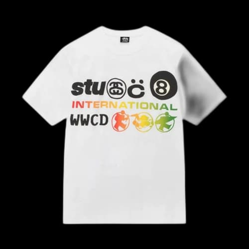 Stussy x Cactus Plant Flea Market International Tee 'White'