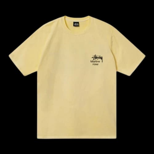 Stussy x Martine Rose Collage Pigment Dyed Tee 'Lemon'