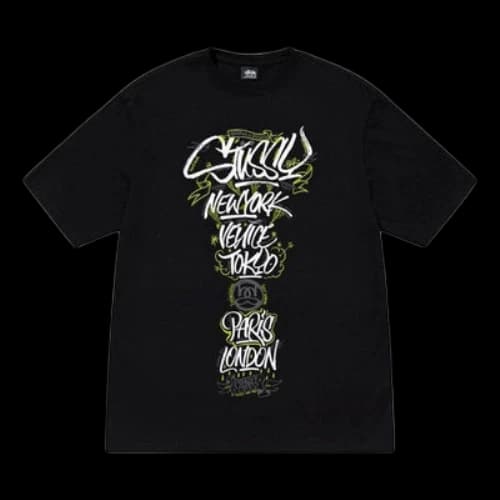 Stussy x Born X Raised Handstyles Tee 'Black'