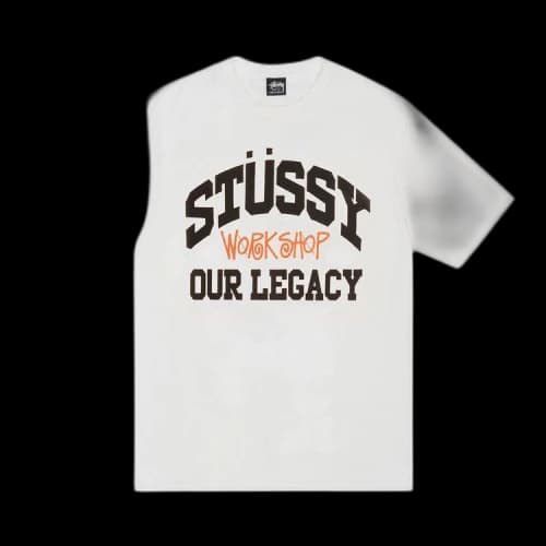 Stussy x Our Legacy Work Shop Collegiate Tee 'Natural'