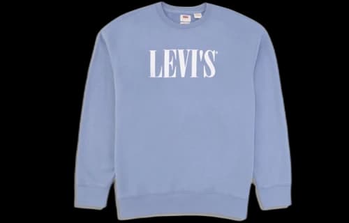 LEVI'S Levis Logo Printing Round Neck Blue