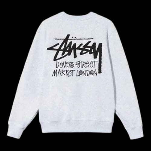 Stussy Alphabet Round Neck Long Sleeves Unisex Gray