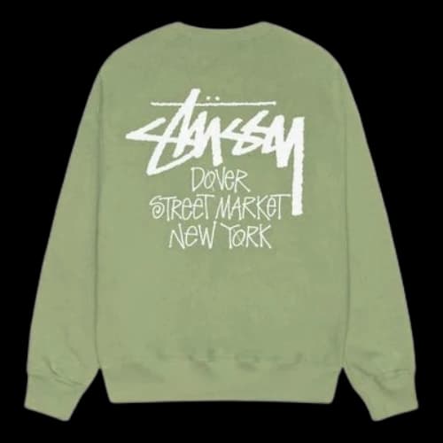 Stussy x Dover Street Market DSM New York Crew 'Moss'