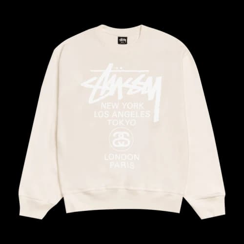 Stussy World Tour Crew Pigment Dyed 'Natural'