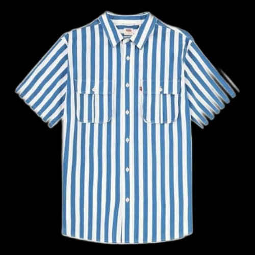 Levi's lapel Short Sleeve Shirt Blue