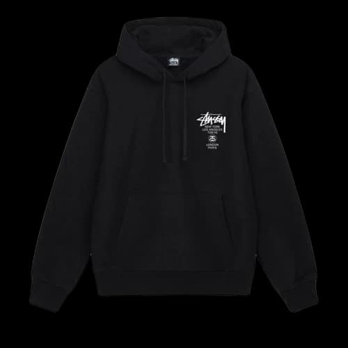 Stussy World Tour Hoodie Black