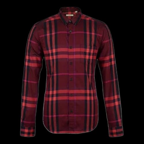 Burberry Plaid Long Sleeves Shirt Red