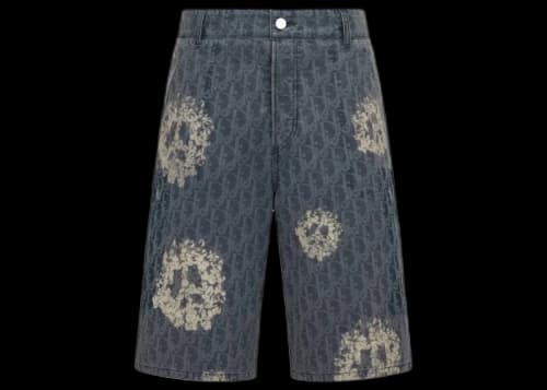 Dior x Denim Tears Cotton Denim Bermuda Shorts Blue