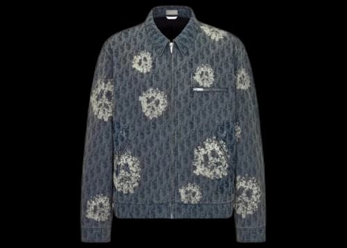 Dior x Denim Tears Zipped Cotton Denim Jacket Blue