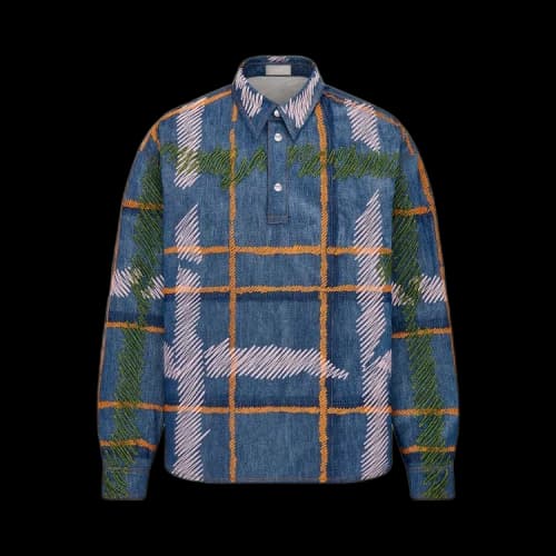 Dior x Denim Tears Long-Sleeve Shirt 'Blue'
