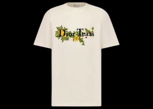 Dior x Denim Tears Relaxed-Fit Logo T-Shirt White