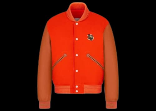 Dior x Denim Tears Leather Cashmere Jacket Red
