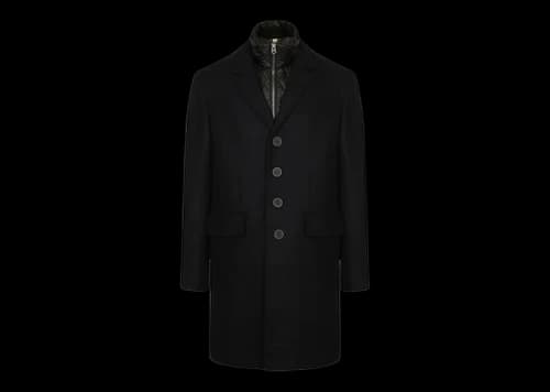 Burberry Melton Coat Navy
