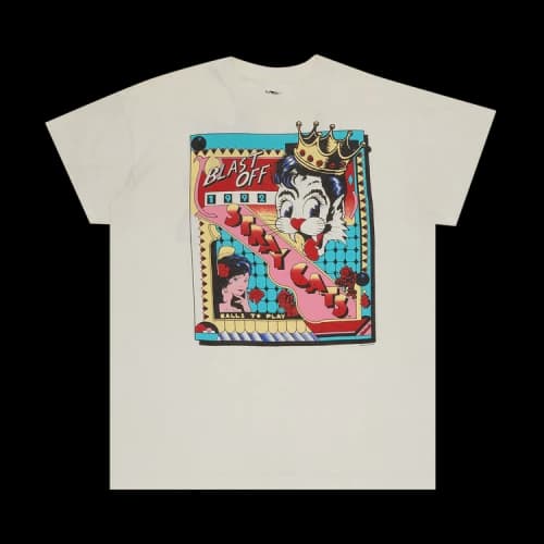 Vintage Stray Cats Balls To Play T-Shirt 'White'