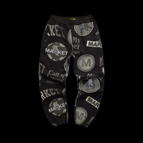 Market Monogram Grayscale Sweatpants 'Black'