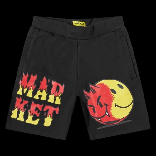 Market Smiley Good And Evil Sweatshorts 'Black'