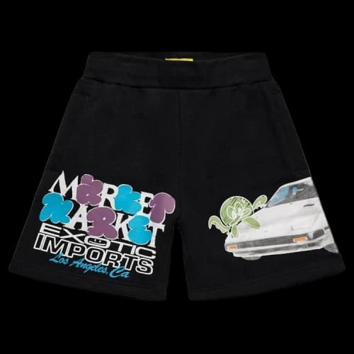 Market Exotic Automobile Sweatshorts 'Black'