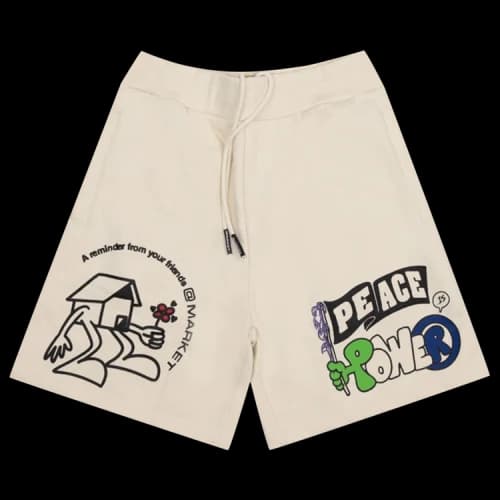 Market Peace And Power Sweatshorts 'Cream'