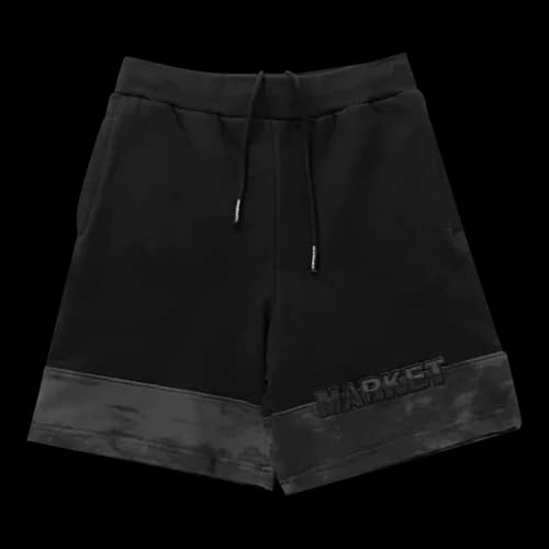 Market Split Tie Dye Sweatshorts 'Black'