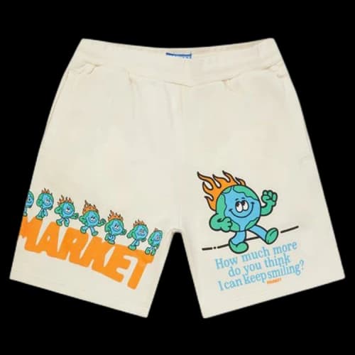 Market Keep Going Sweatshorts 'Ecru'