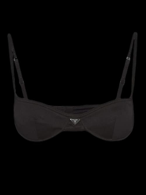 Prada Stretch Jersey Bra Top Black