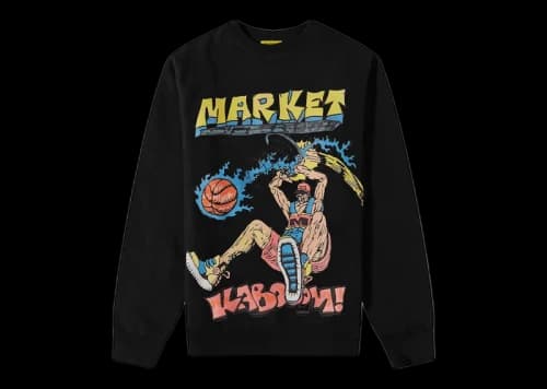 Market Slam Dunk Sketch Crewneck Black