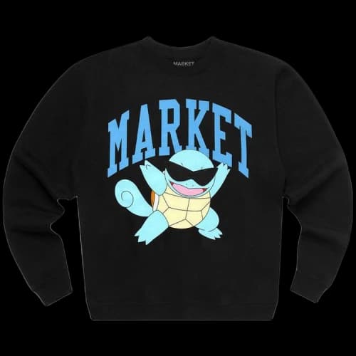 Market x Pokémon Squirtle Arc Chillin Crewneck 'Black'