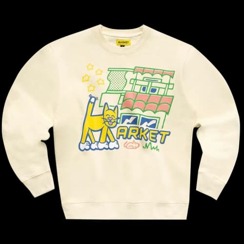 Market Feline Society Crewneck 'Cream'