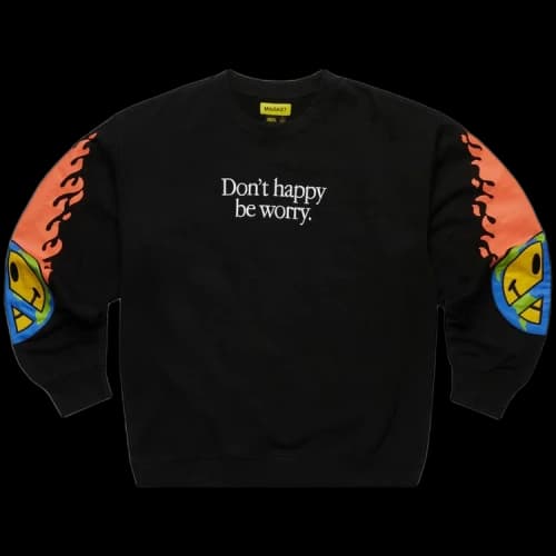 Market Smiley Earth On Fire Crewneck 'Black'