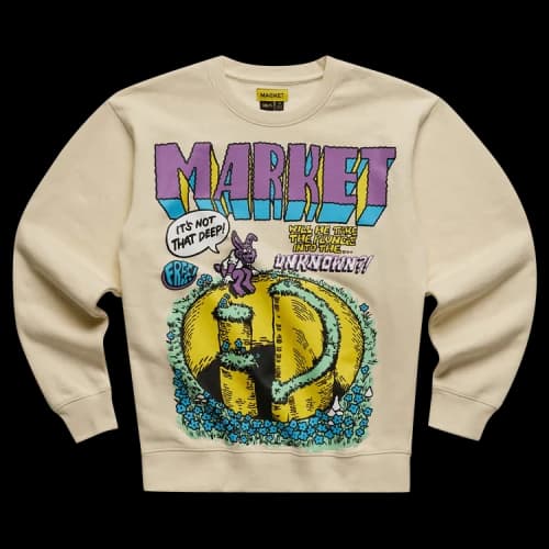 Market Smiley Into The Unknown Crewneck 'Cream'