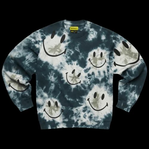 Market Smiley Shibori Dye Crewneck Sweatshirt 'Black'