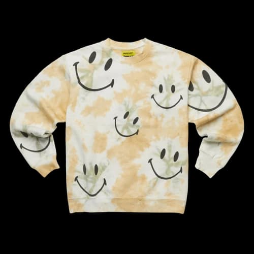 Market Smiley Shibori Dye Crewneck Sweatshirt 'Cream'