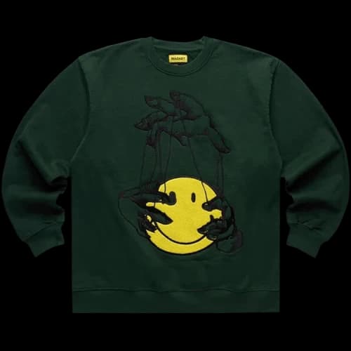 Market Smiley Marionette Crewneck 'Evergreen'