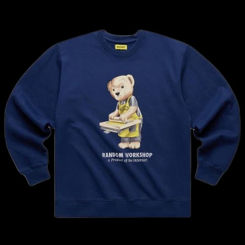 Market Random Workshop Bear Crewneck 'Navy'