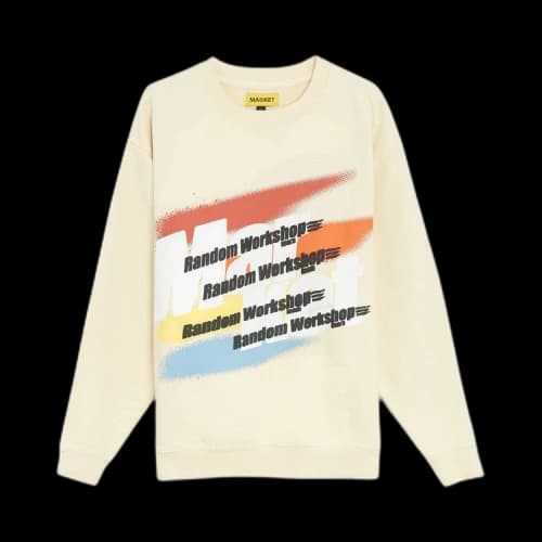 Market Random Workshop Splatter Crewneck Sweatshirt 'Sand'