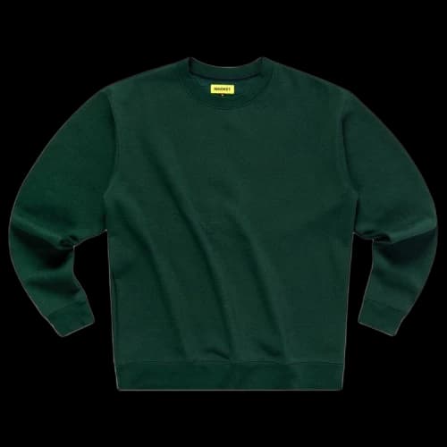 Market Emboss Print Fleece Crewneck 'Forest'