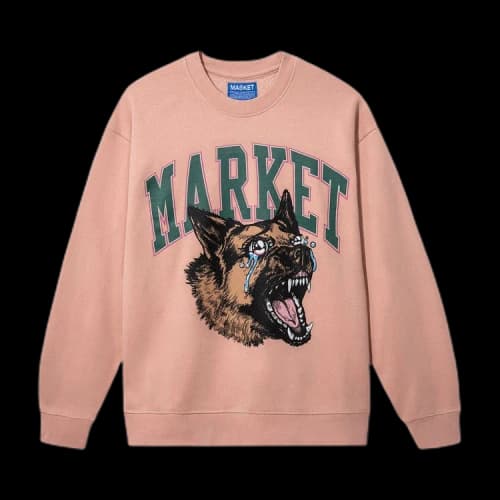 Market Beware Crying Crewneck Sweatshirt 'Blush'